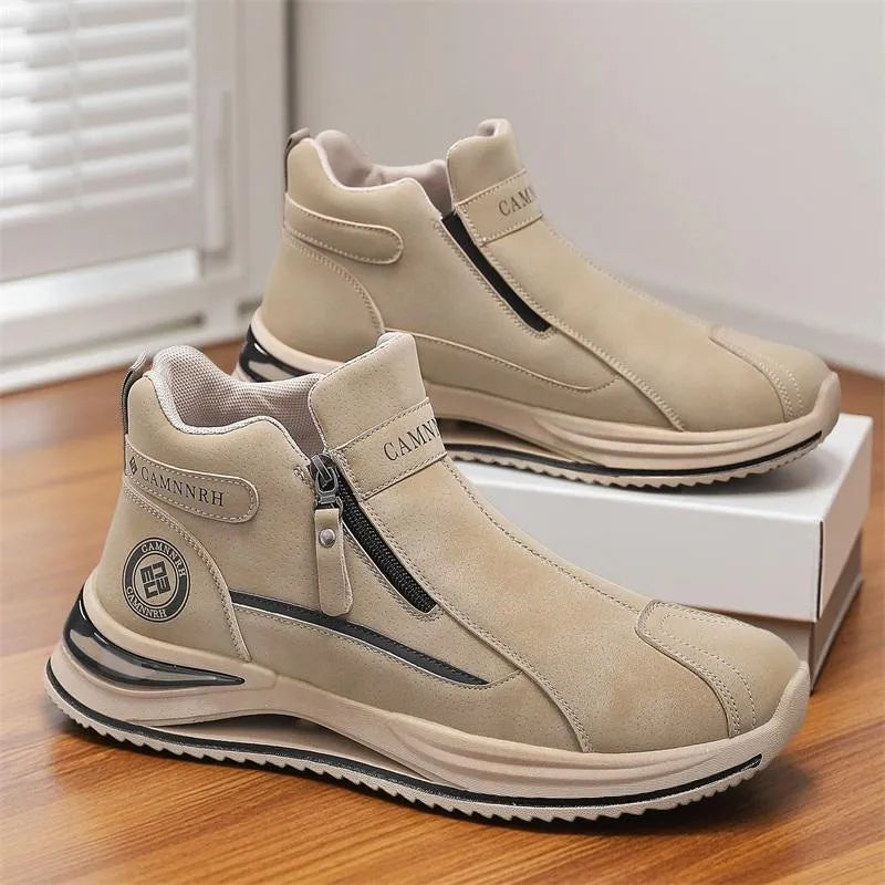 Men’s High-Top Slip-On Workwear Chelsea Boots