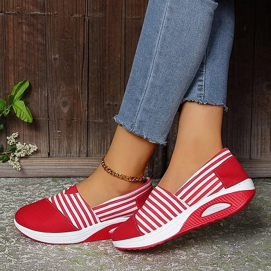 Orthopaedic Striped Sneakers for Women