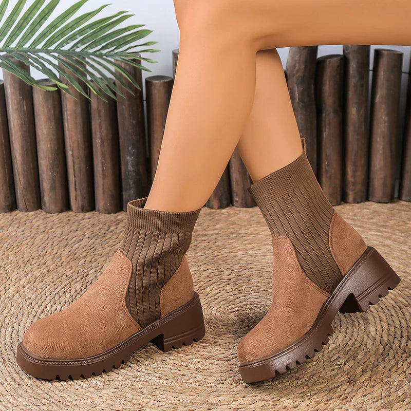 Women's Slip-on Ankle Boots With Medium Heels