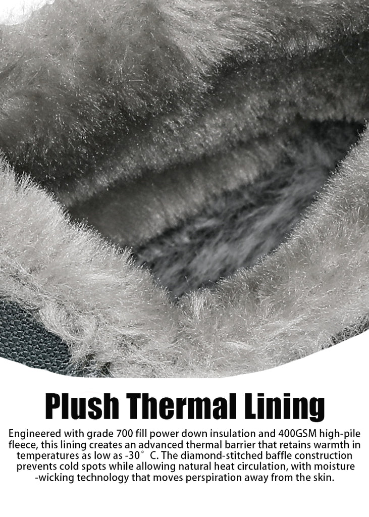 Men’s Slip-On Warm Waterproof Hiking Shoes