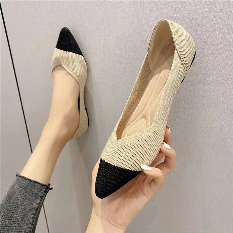 Stylish Women's Knit Flat Shoes for Spring