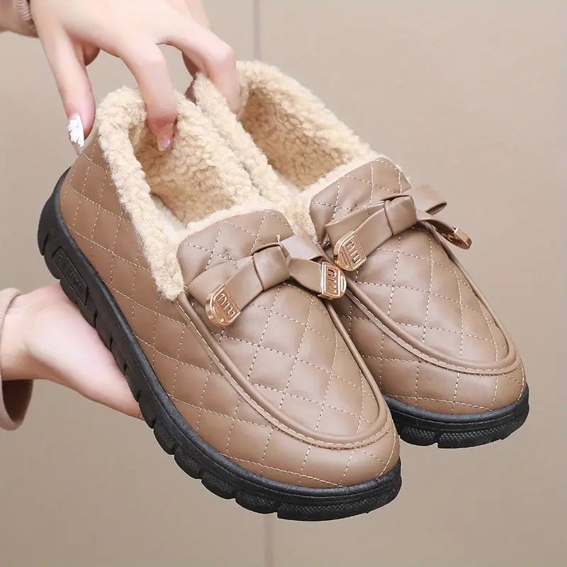 Women's Quilted Faux Fur-Lined Loafers