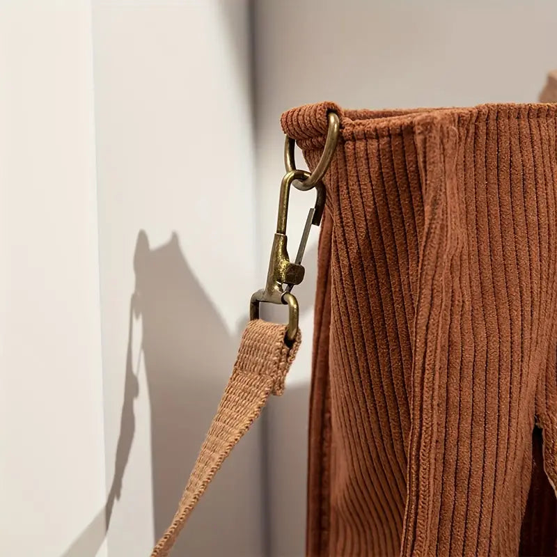 Corduroy Crossbody Bag for Women