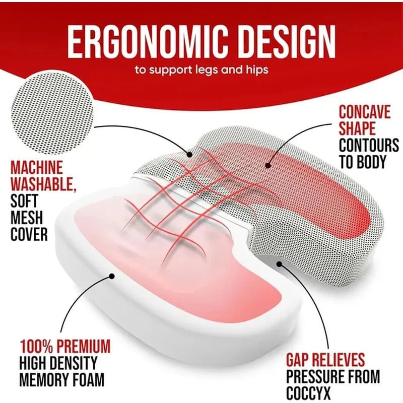 Ergonomic Memory Cotton Chair Cushion