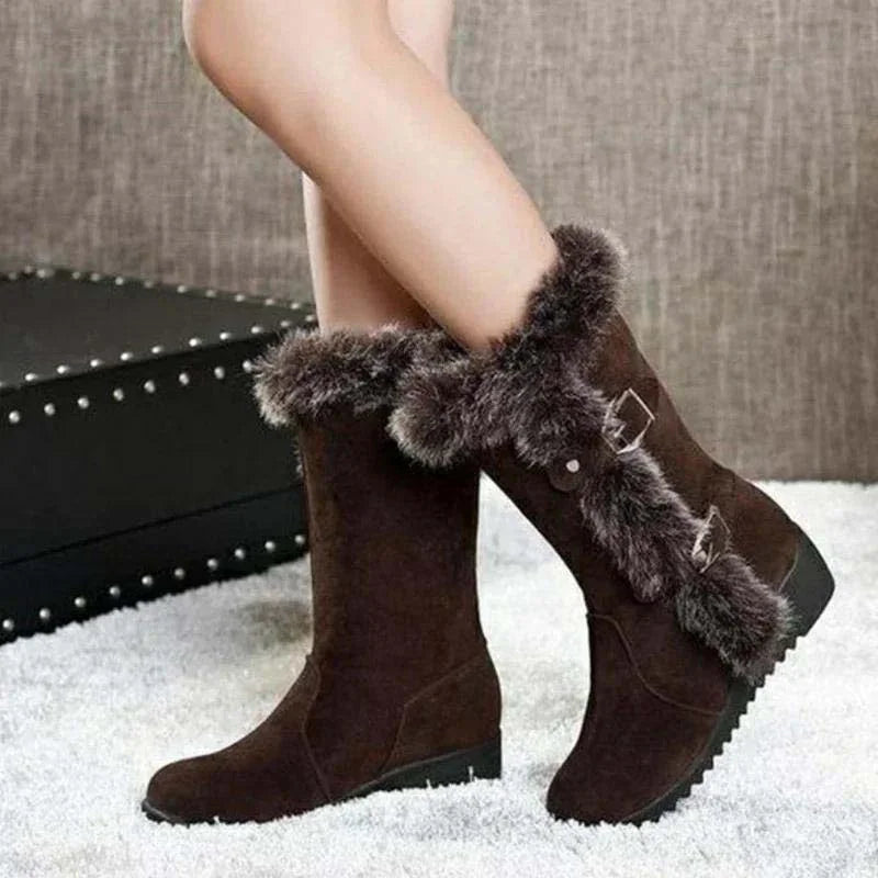 Women’s Plush Trim Mid-Calf Snow Boots