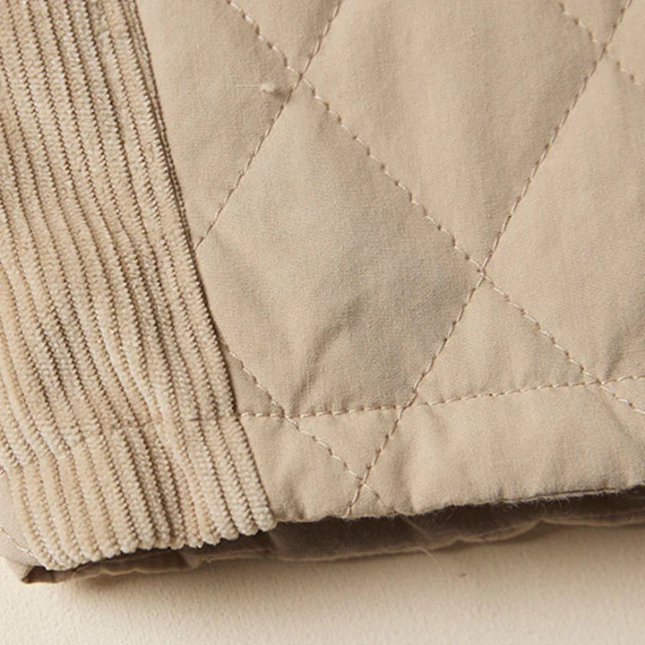 Women’s Diamond Quilted Thermal Cotton Harem Pants with Pockets