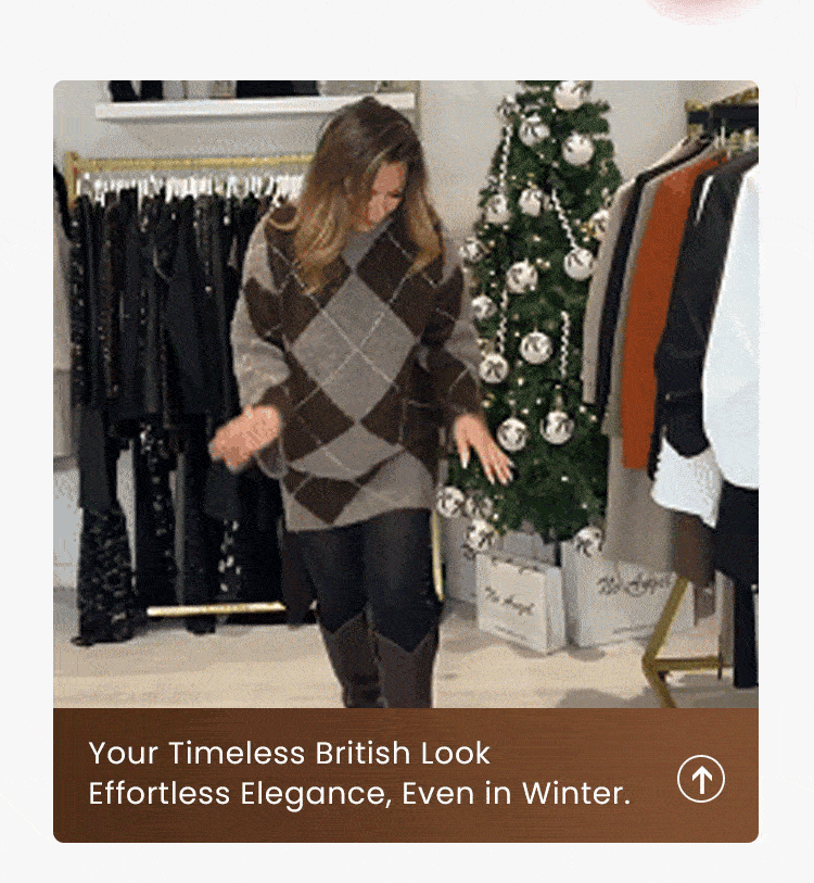 Women’s Argyle Knit Sweater and Mini Skirt Two Piece Set