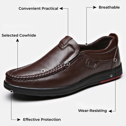 Men’s Leather-Look Slip-On Loafers – Classic Comfort Meets Everyday Elegance