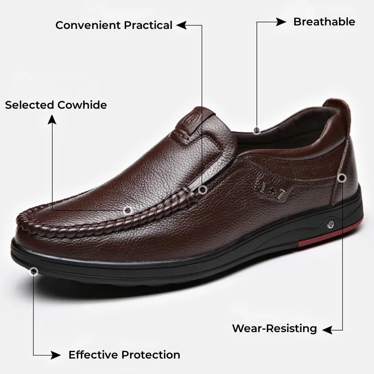 Men’s Leather Slip-On Loafers – Classic Comfort Meets Everyday Elegance