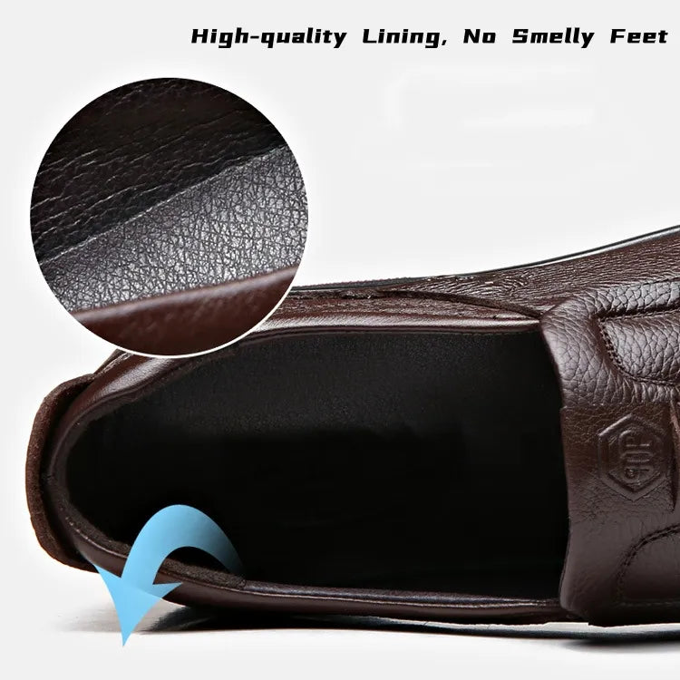 Men’s Leather Slip-On Loafers – Classic Comfort Meets Everyday Elegance