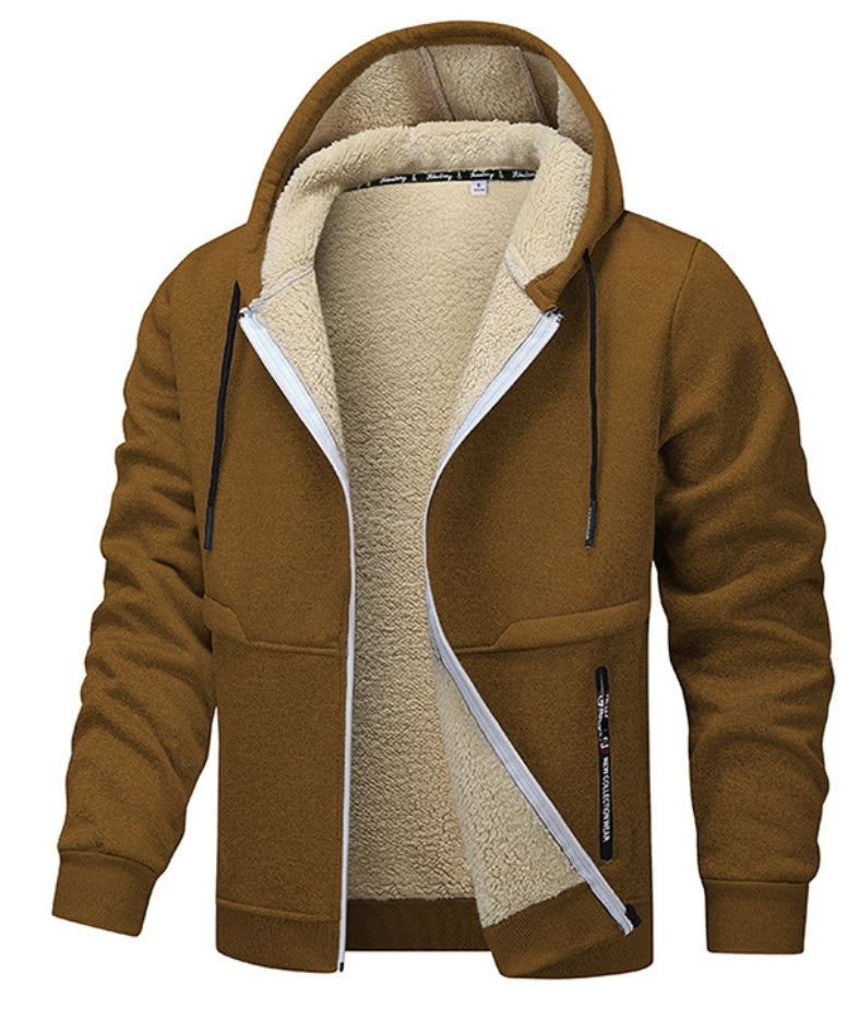 Men's Fleece Hoodie with Zippered Side Pockets