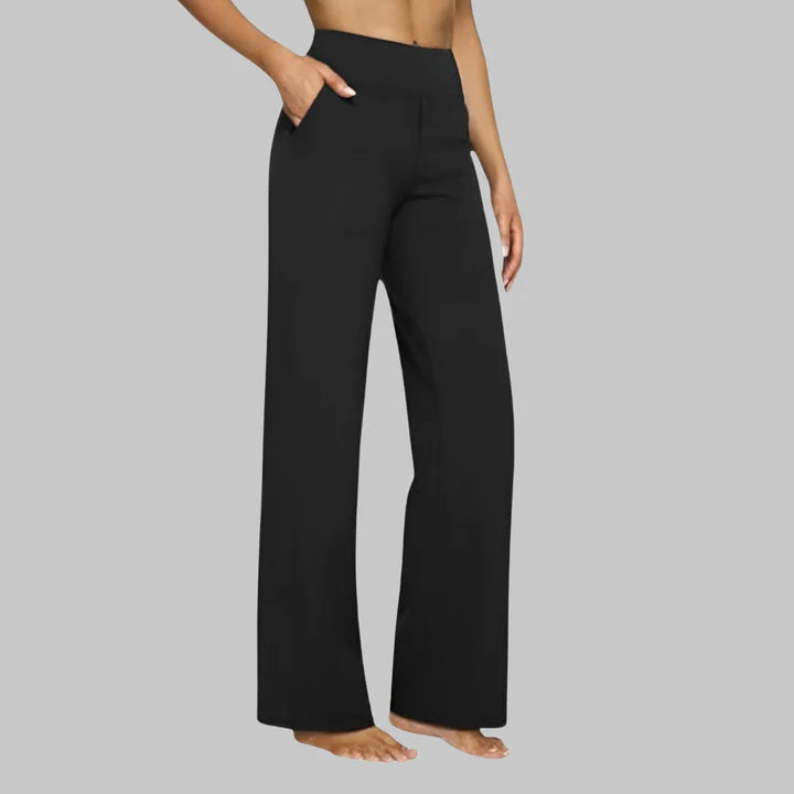 Women’s High-Waist Stretch Wide-Leg Trousers