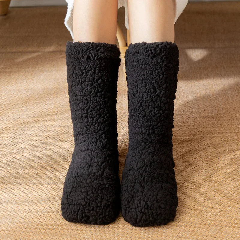Women’s Ultra-Thick Thermal Fleece Anti-Slip Lounge Socks