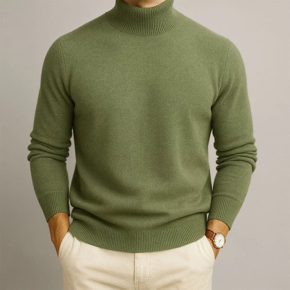 Men’s Soft Knit Turtleneck Comfort Sweater