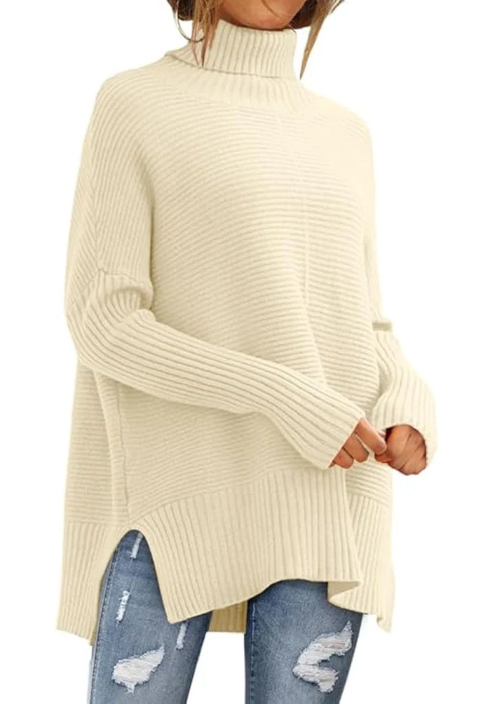 Women’s Soft Ribbed Knit Turtleneck Sweater