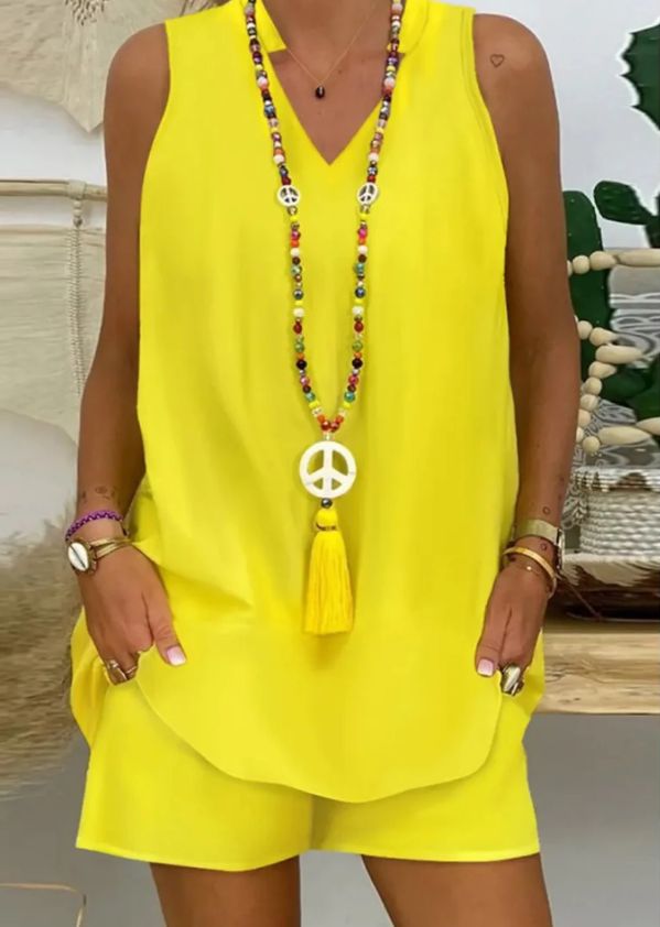 Refined V-Neck Co-Ord Set