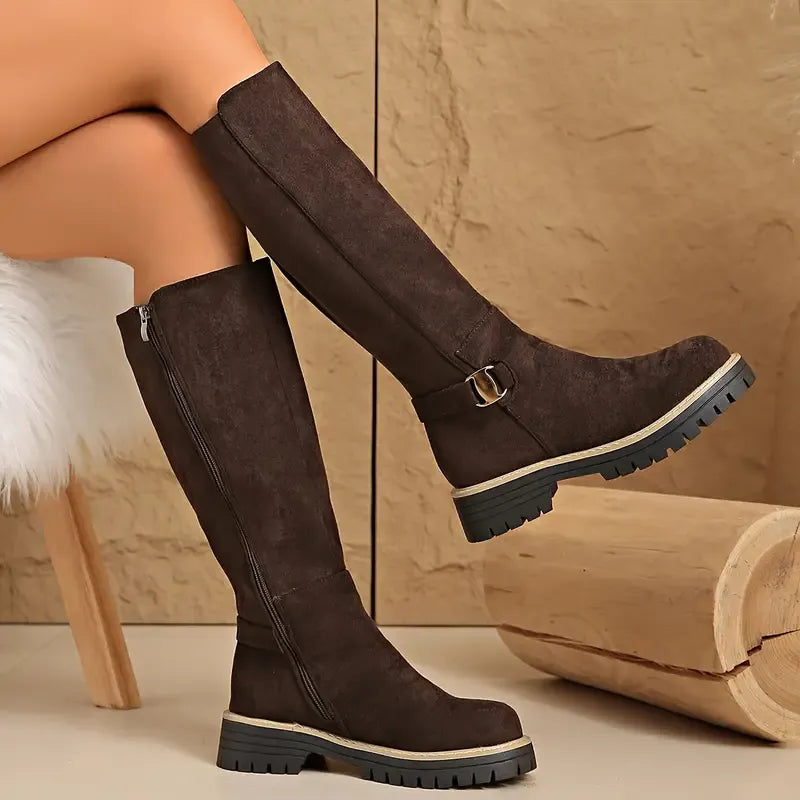 Women’s Thick Anti-Slip Rubber Sole Knee High Boots