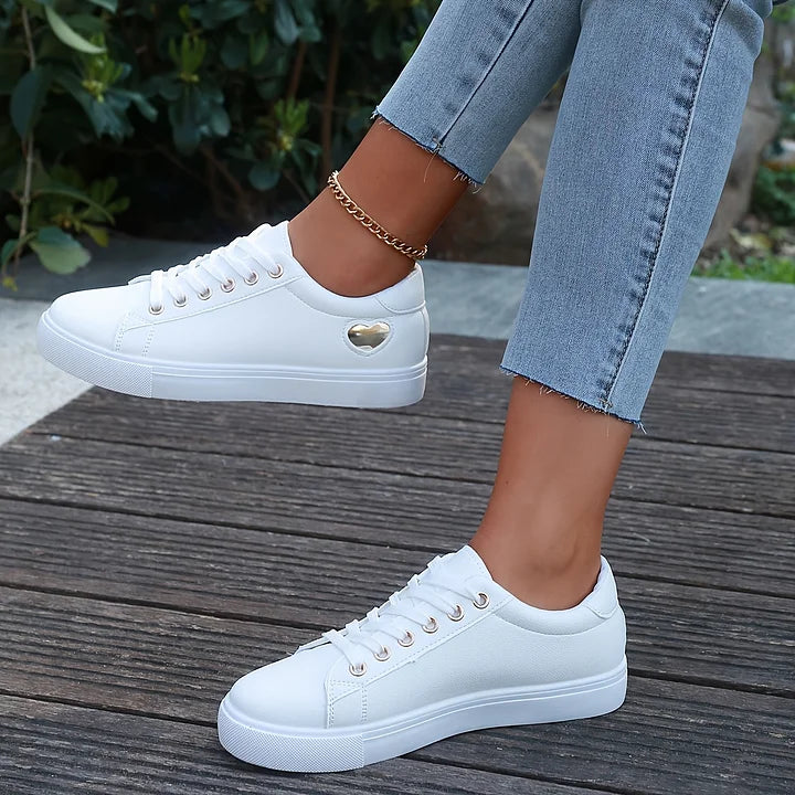 Women’s White Low-Top Orthopaedic Trainers