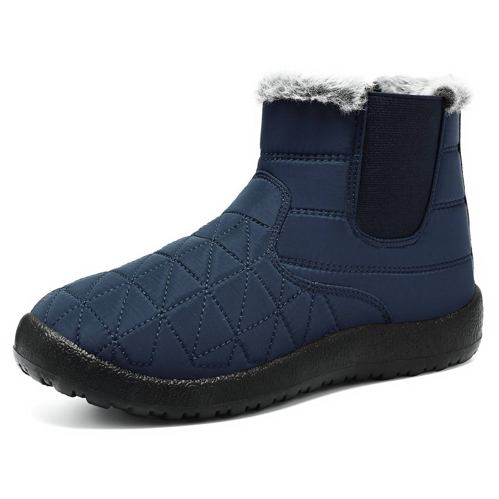 Women’s Fleece-Trim Quilted Winter Ankle Boots