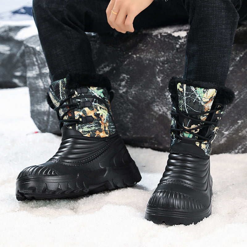 Men’s Waterproof Safety Hiking Boots with Wide Toe and Ankle Support