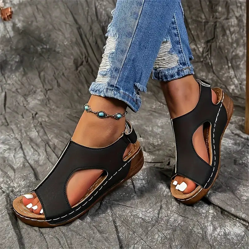 Women's Wedge Heeled Comfy Sandals