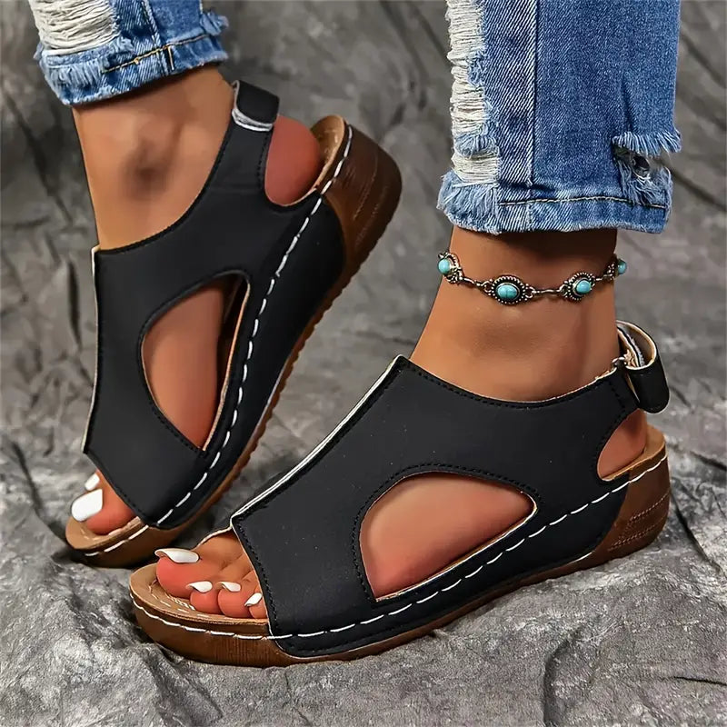 Women's Wedge Heeled Comfy Sandals