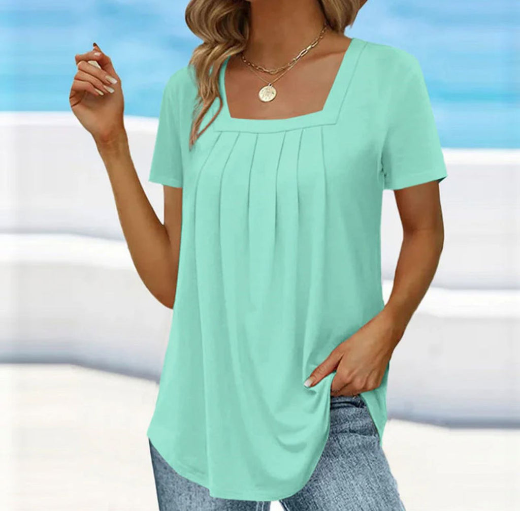 WOMEN'S PLEATED BLOUSE
