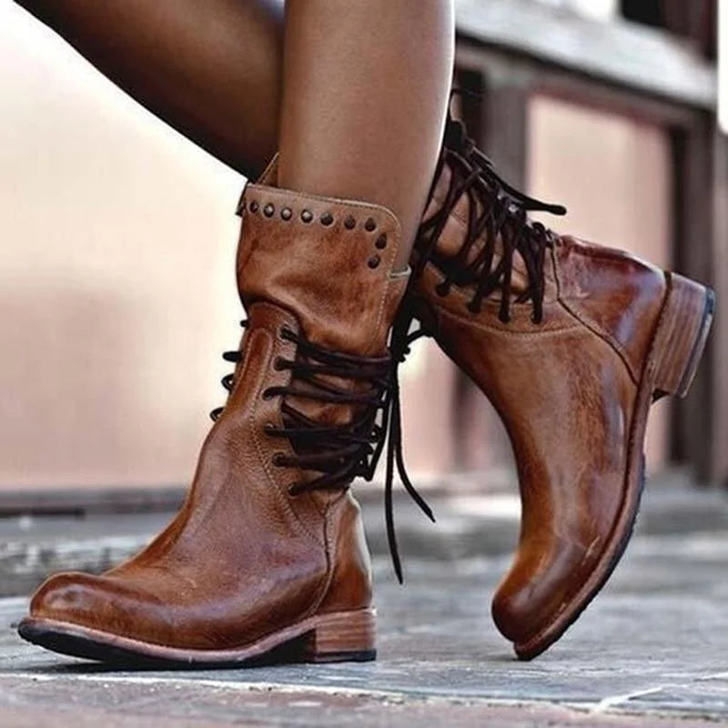 Women’s Vintage Lace-Up Boots