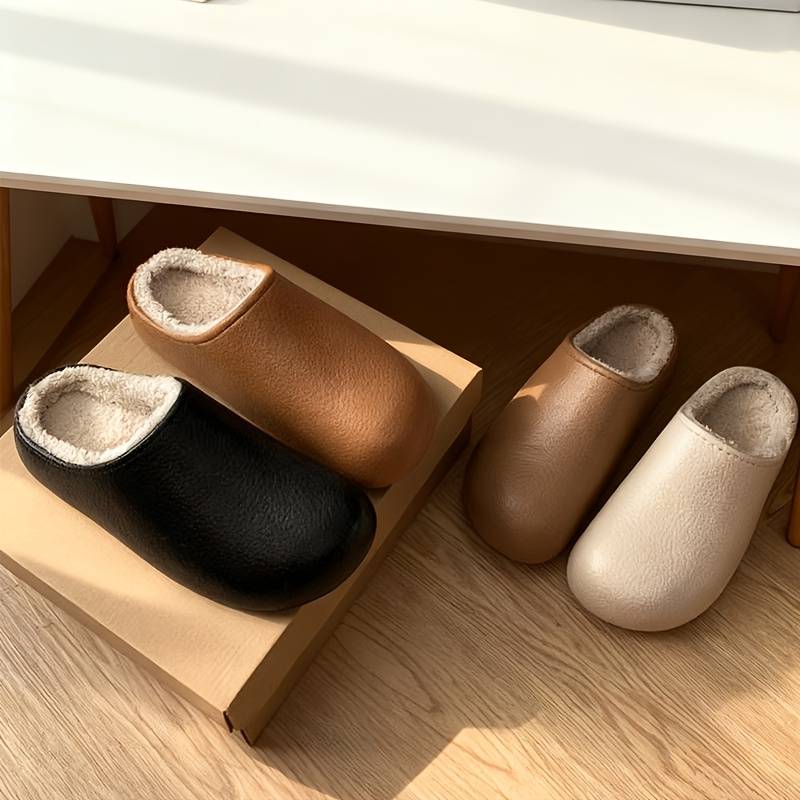 Warm Lined EVA Slip-On House Slippers