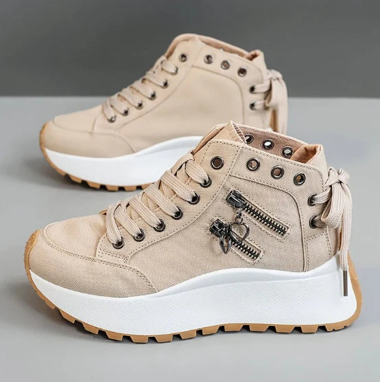 Women’s Wedge High Top Comfort Trainers with Arch Support