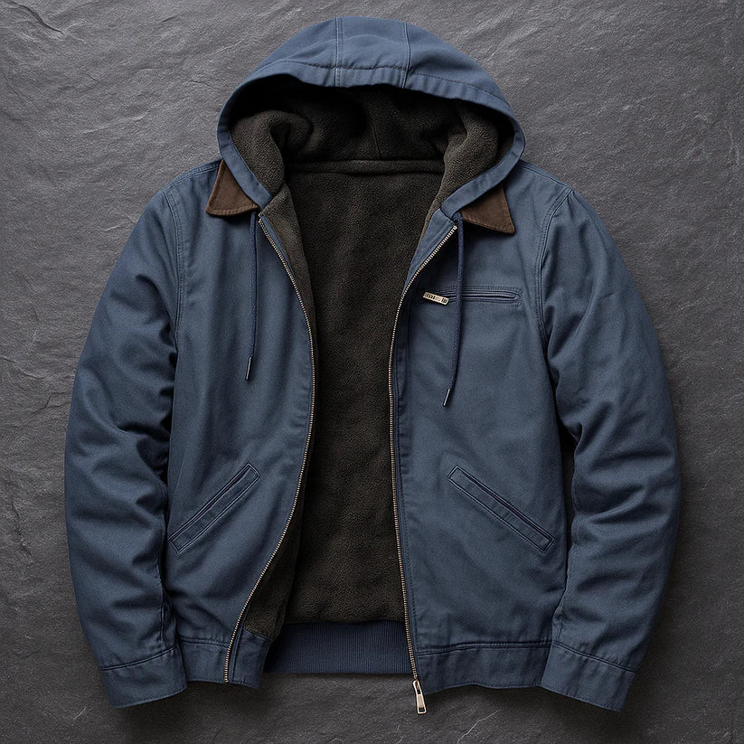 Men’s Cotton Fleece-Lined Utility Jacket