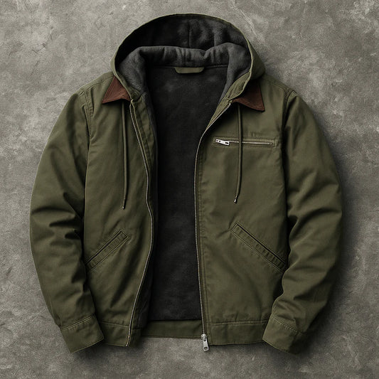 Men’s Cotton Fleece-Lined Utility Jacket