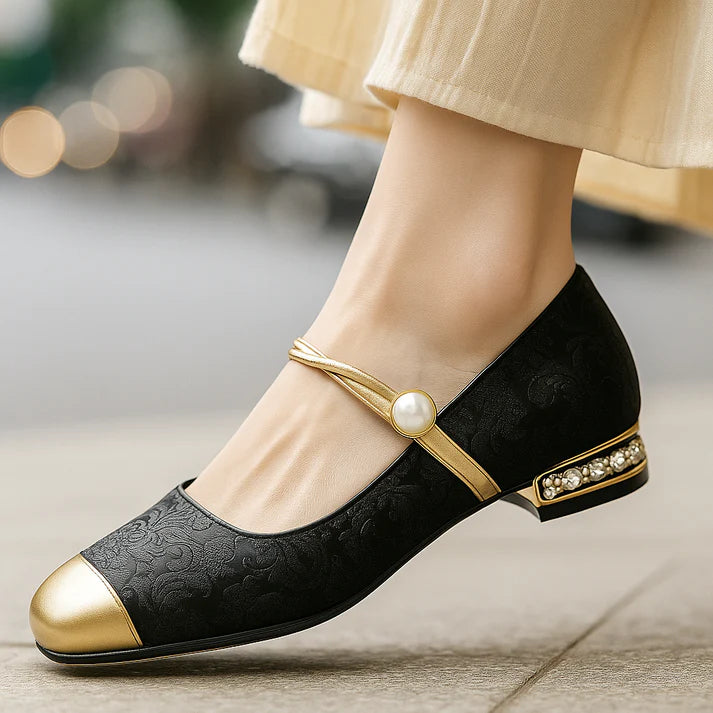 Women’s Elegant Pearl Accent Flats