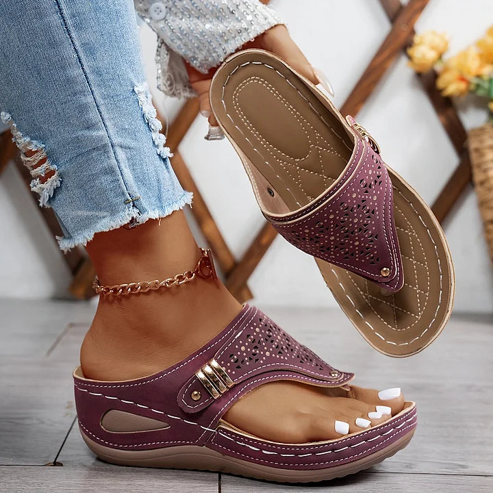 Comfort Slip-On Wedge Sandals for Women