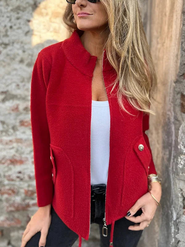 ⏳Limited offer⏰Women's jacket with high collar and pockets🧥