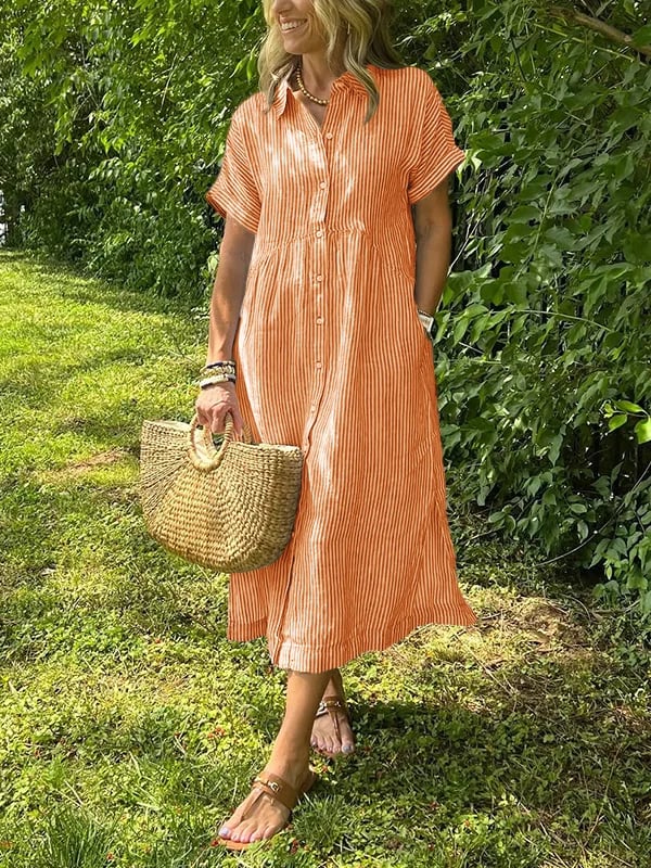 Cotton Blend Summer Maxi Dress
