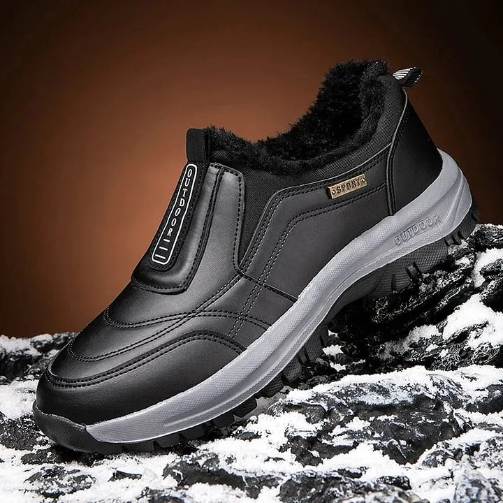 Men’s Fleece-Lined Orthopaedic Slip-On Winter Walking Shoes