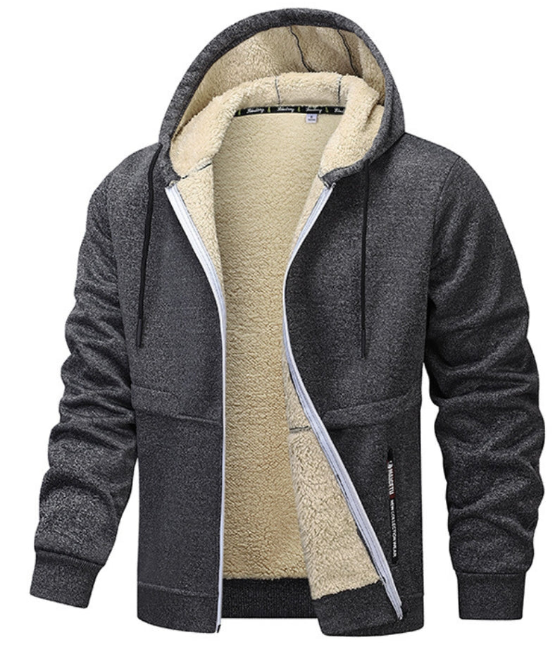 Men's Fleece Hoodie with Zippered Side Pockets