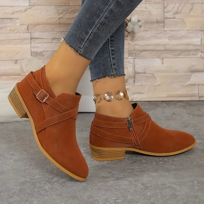 2025 Women's Plus Size Lace-Up Fashion Ankle Boots