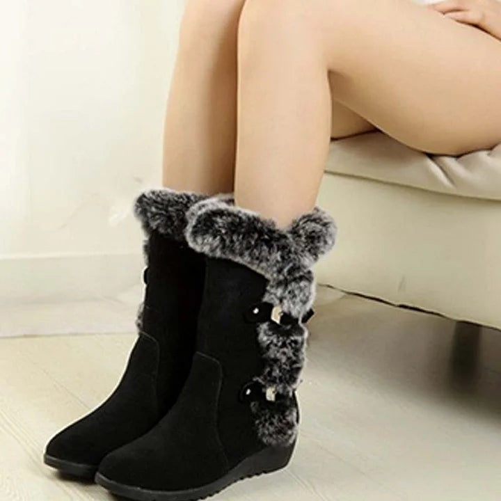 Women’s Plush Trim Mid-Calf Snow Boots
