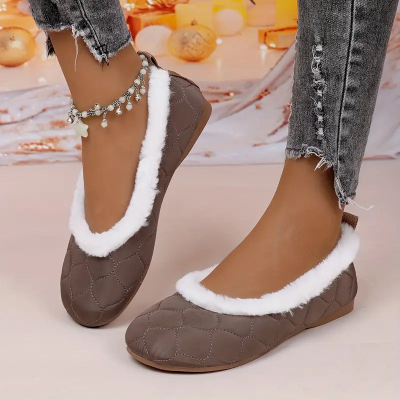 Women’s Mary Jane Plush-Lined Winter Flats