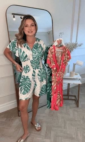 Women’s Floral Polka Dot Pocket Playsuit