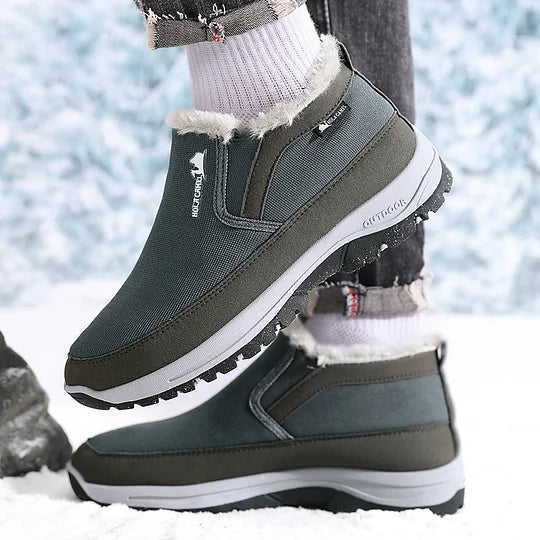 Men’s Slip-On Warm Waterproof Hiking Shoes