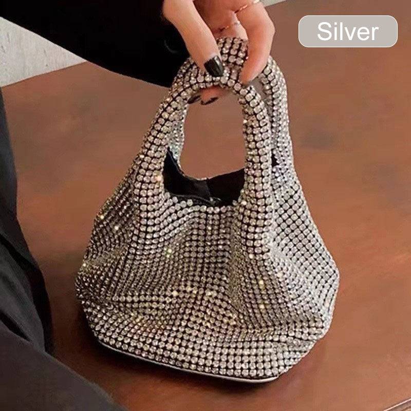 Women’s Rhinestone Embellished Clutch Handbag