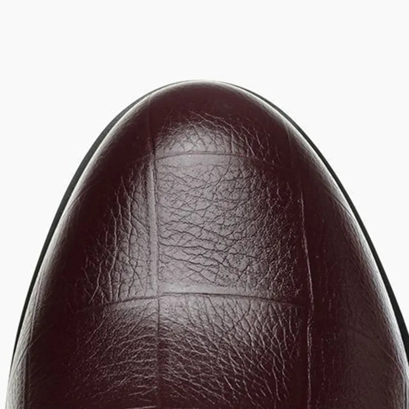 Women's Solid-Colour Fashion Wedge Orthopaedic Leather Shoes