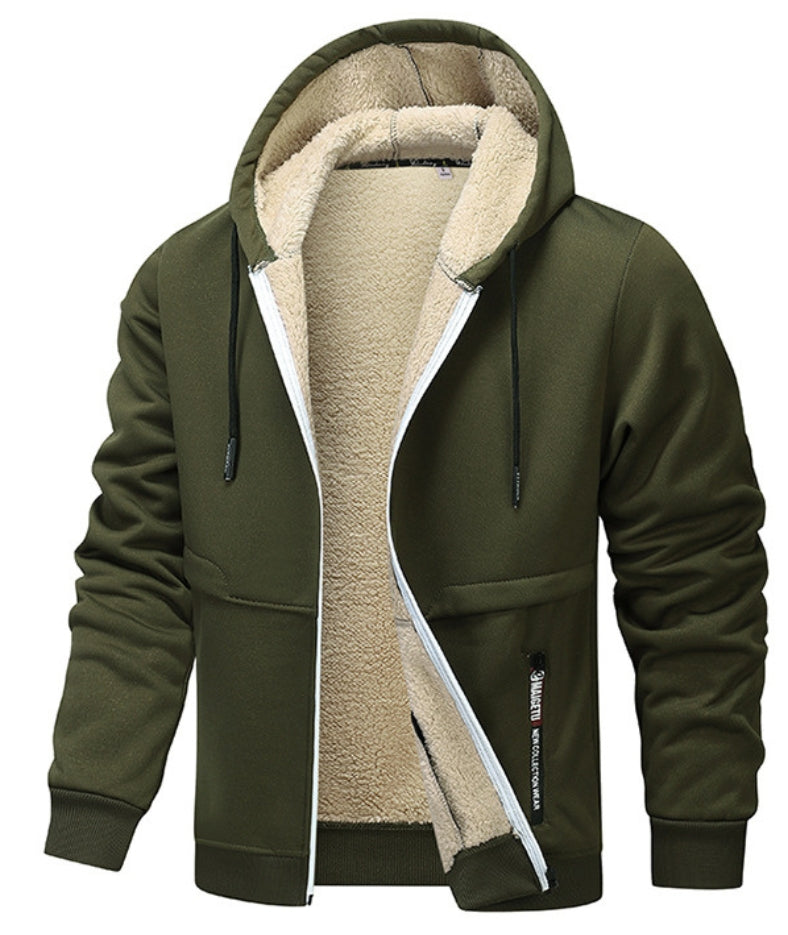 Men's Fleece Hoodie with Zippered Side Pockets