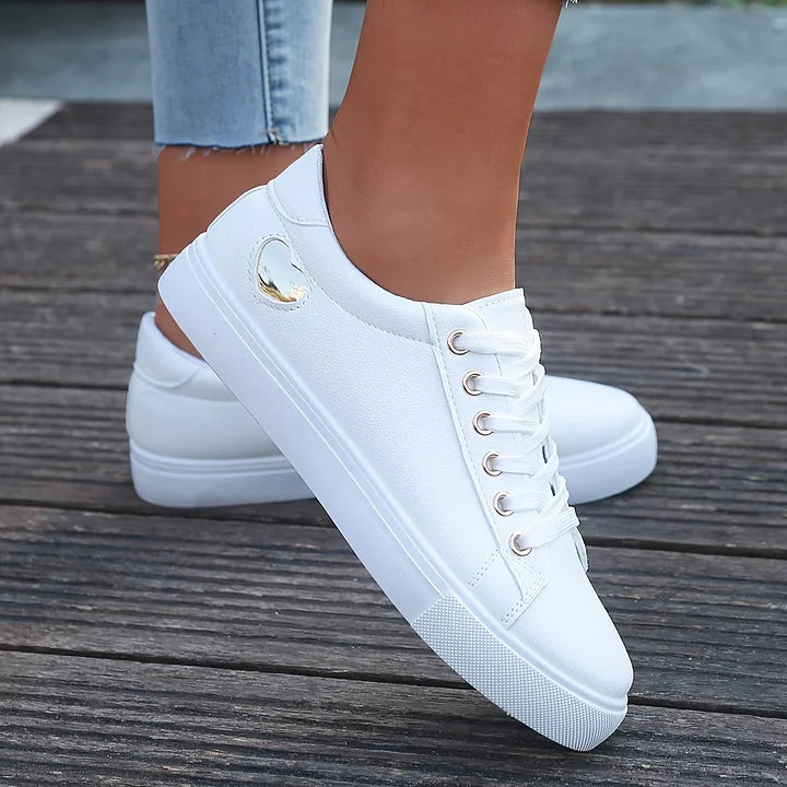 Women’s White Low-Top Orthopaedic Trainers