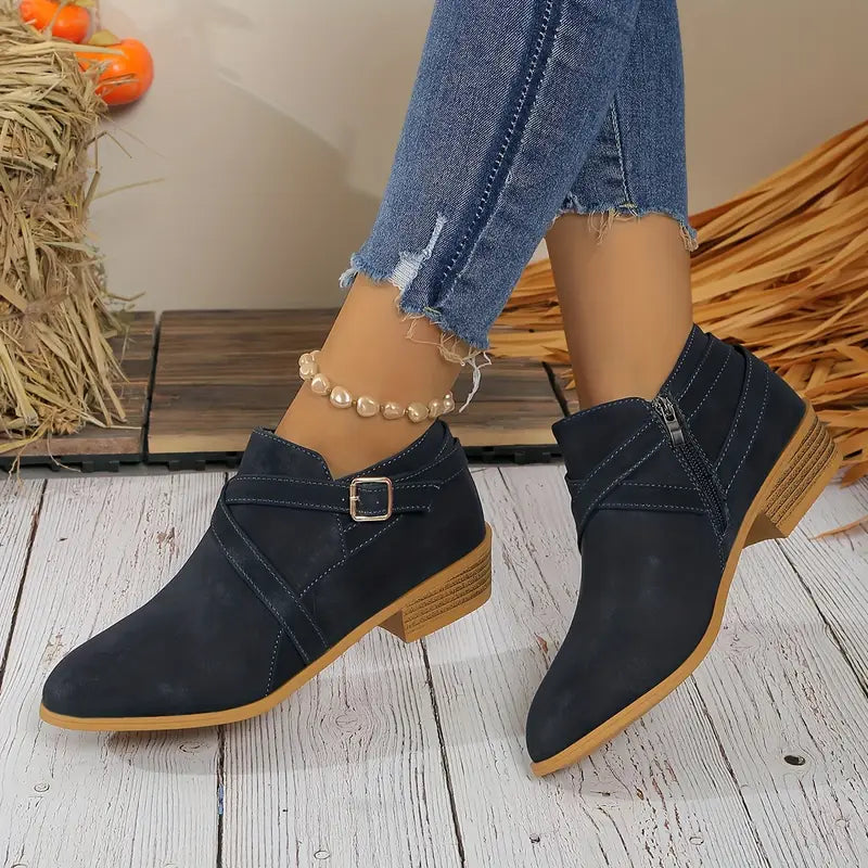 2025 Women's Plus Size Lace-Up Fashion Ankle Boots