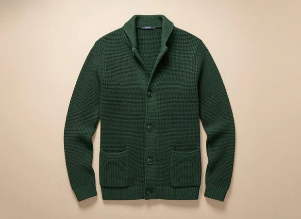Men’s Classic Wool Knit Button Cardigan