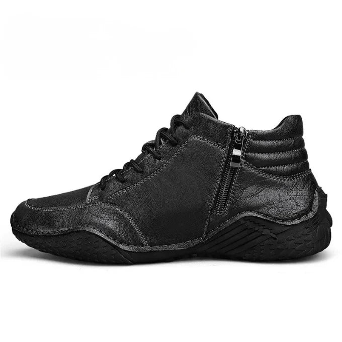 Men’s Real Leather Mid-Ankle Boots